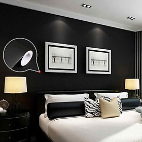 Giấy dán bàn , tủ , tường có sẵn keo màu đen bóng - decal đen bóng khổ 1,2m