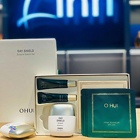 Kem chống nắng chăm sóc da mặt chống tia cực tím OHUI Day Shield Sunquid 50ml Bộ đặc biệt SPF50 + / PA + + + +
