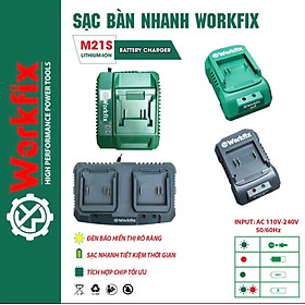 Mua Sạc máy khoan - máy siết bulong - máy bắt vít - Workfik chân sạc phổ thông  sạc nhanh 2.0A - 3.0A - Sạc Đôi 2.5Ax2