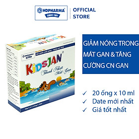 KIDSJAN Thanh Nhiệt Mát Gan Cho Bé - HDPHARMA (Hộp 4 Vỉ x 5 Ống x 10ml)