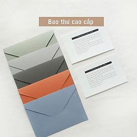 Bì thư cao cấp - giấy mỹ thuật - 11x16cm - Sang trọng - Đơn giản - Nhiều màu sắc (Giao đơn từ 80k)