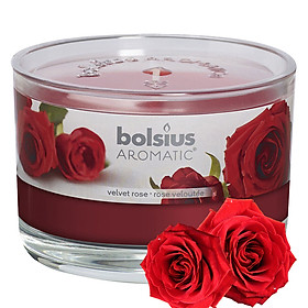 Mua Ly nến thơm tinh dầu Bolsius Velvet Rose 155g QT024880 - hoa hồng nhung