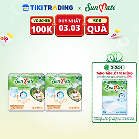 Combo 2 Gói Tã Quần Người Lớn Sunmate Khô Thoáng M8 (8 Miếng/ Gói)