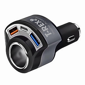Mua Tẩu Sạc Nhanh Xe Hơi  Ô Tô Quick Charge 3.0 T-Rex SPace Hàng Chính Hãng (2 Đầu USB và PD TYPE-C) - DT054