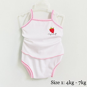 Đồ bộ 2 dây cho bé gái, quần áo bé gái thun cotton