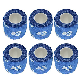 Hình ảnh 6 Rolls - Cat Dog Pet Cohesive Bandage Gauze Tape Breathable Flexible Claw Print