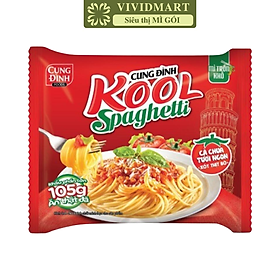 AFOTECH - Mì trộn Cung Đình Kool Spaghetti gói Xốt thịt bò cà chua, Mì ý sốt bò bằm Cung Đình Kool (105g/gói)