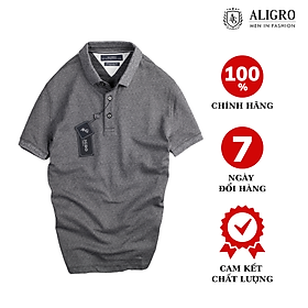 Áo phông nam dệt Aligro ALGPLO46 màu xám đậm