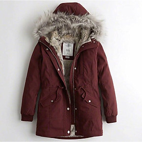 ÁO KHOÁC KAKI NỮ PARKA QUẢNG CHÂU LÓT LÔNG SIÊU ẤM CHO MÙA ĐÔNG( MÀU LÔNG LÓT NGẪU NHIÊN)
