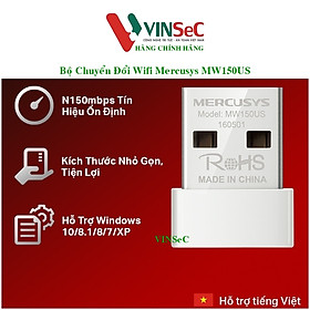 Bộ Chuyển Đổi Wifi Mercusys MW150US USB Wifi Nano N150 - Hàng Chính Hãng