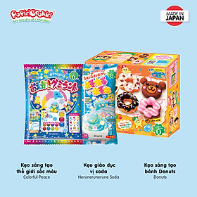 Combo 3 hộp kẹo Popin Cookin đồ chơi sáng tạo ăn được Bánh Donut + 2 hộp