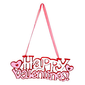 Romantic Non-woven Happy Valentines Home Decor Wall Door Hanging Sign Plaue