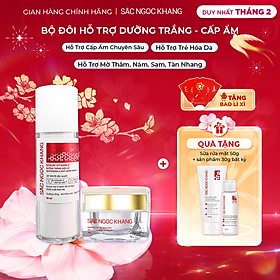 Bộ đôi cấp ẩm, dưỡng trắng da Sắc Ngọc Khang: Serum C dưỡng trắng 30ml + Kem dưỡng da ban đêm 30g