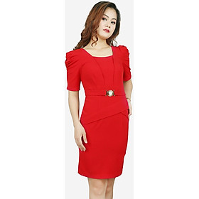 Đầm Nữ Tay Phồng Phối Đai The One Fashion DDY0872