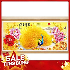 Mua Tranh thêu chữ thập chim công hn0851 199x89cm