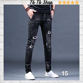 Quần Jean Nam Đẹp ️️ Quần Bò Nam Rách Gối Chất Liệu Denim Cao Cấp Thời Trang Chuẩn Hàng Shop Tô Tồ Shop -QJN52