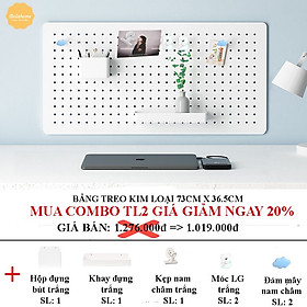 Bảng lỗ Pegboard Dola Home kim loại cao cấp treo tường. Phù hợp đặt ở góc làm việc, trang trí nhà cửa