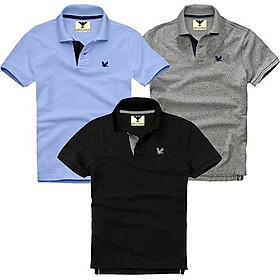 Áo thun nam cổ bẻ vải cá sấu, combo 3 áo - EZ320