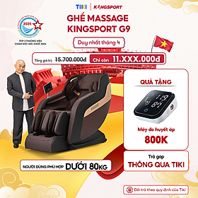 Ghế massage toàn thân KINGSPORT G9 công nghệ làm ấm Warmtech, 5 bài tập massage tự động thiết lập sẵn