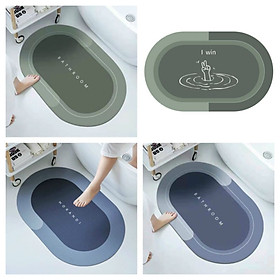 Thảm lau chân Thảm trải sàn thấm hút nước Thảm chùi chân nhà tắm nhà vệ sinh chất liệu chống trơn trượt Siêu bền