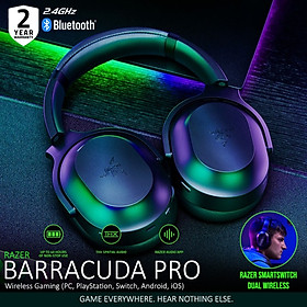 Tai nghe Razer Barracuda Pro-Wireless Gaming Headset with Hybrid ANC_Mới, hàng chính hãng