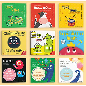 Combo 9 cuốn Ehon dành cho bé từ 0 tuổi - Âm thanh quanh bé - Hình khối -- Moimoi - Cty TNHH Sách WABOOKS