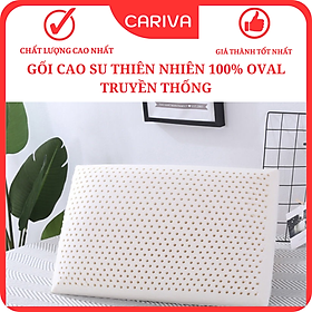 Gối Nằm Ngủ Cao Su Non Cao Cấp CARIVA Nâng Đỡ Chống Đau Cổ Vai Gáy Size 40cmx60cm