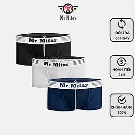 Combo 3 quần lót nam Boxer Mr Mitas Basics viền êm ái