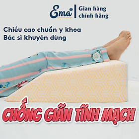 Mua Gối chống giãn tĩnh mạch chân EMA thế hệ 2 - Độ cao chuẩn châu Âu - Mặt đặt chân phẳng xoay trở dễ dàng