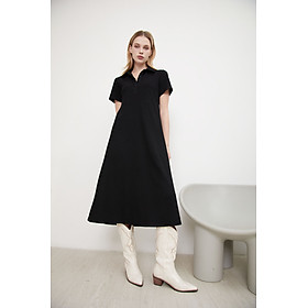 DOTTIE - Đầm dài cổ polo - Đen - D0520