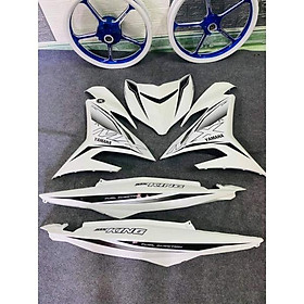Tem rời exciter 150 trắng mx, tặng kèm set logo, tem 3 lớp không bay màu