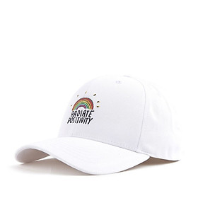 PREMI3R Mũ lưỡi trai ballcap Rainbow white Mũ lưỡi trai phong cách hàn quốc nón thương hiệu chính hãng