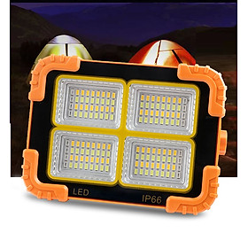 Mua Đèn tích điện năng lượng mặt trời 300W siêu sáng sạc bằng năng lượng mặt trời hoặc điện có cổng USB sạc điện thoại chống nước đèn led đèn năng lượng mặt trời xách tay