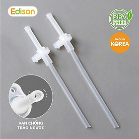 Set ống hút silicon đa năng cho bé tập uống, tập hút hiệu quả Edison 3024 Chính hãng Hàn Quốc