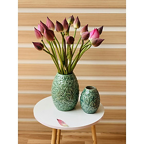 Mua Bình hoa khắc nổi gốm Gia Hưng Bát Tràng