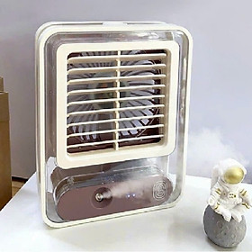 Mua Quạt điều hòa hơi nước mini làm mát không khí để bàn nhỏ gọn  phun sương mạnh nhiều chế độ có bình đựng nước  nốt chạm cảm ứng  pin sạc tích điện  có đèn