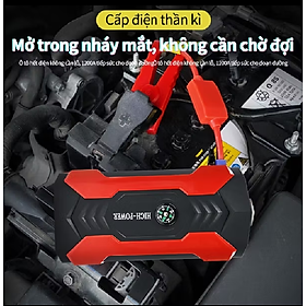 bộ kích bình ắc quy xe máy ôtô 4 cổng USB kiêm đèn pin sạc dự phòng đa năng