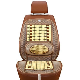 TẤM LÓT TỰA LƯNG CHO GHẾ Ô TÔ, HẠT GỖ MASSAGE LƯNG CAO CẤP