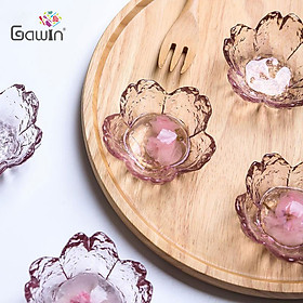 1PC Mini glass Sauce Dish Salad Dressing bowl small plate Cherry Blossom Molding Dish Family Seasoning Bowl Sauce dish food dinner kitchen tool tableware