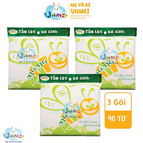 Combo 3 bịch tấm lót xu sơ sinh cao cấp Mama cho bé (Bịch 30 miếng)