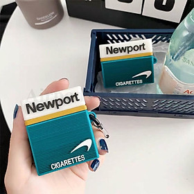 Bao Case Ốp dành cho Airpods 1/2, Airpods Pro NewPort Cigarettes silicon 3d cao cấp