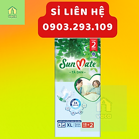 Tã/bỉm DÁN người lớn Sunmate gói tiết kiệm size M18+2/L16+2/XL18+2