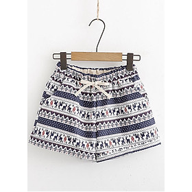 Quần Short Nữ Họa Tiết Thổ Cẩm 697