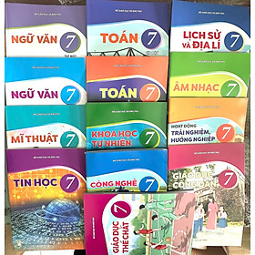Bộ sách giáo khoa Lớp 7- Kết Nối Tri Thức Với Cuộc Sống (13 quyển- Kèm bìa nilong bao sách, nhãn tên)