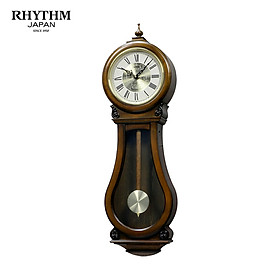 Đồng hồ treo tường Nhật Bản Rhythm CMJ529NR06 Kt 26.3 x 85.5 x 10.1cm, 3.85kg. Vỏ gỗ. Dùng Pin.