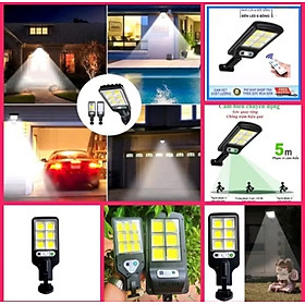 1 CÁI ĐÈN LED TRANG TRÍ CHIẾU SÁNG 6 TIM LED 150W BẰNG NĂNG LƯỢNG MẶT TRỜI CẢM BIẾN 