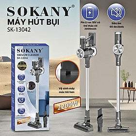 Mua Máy hút bụi cầm tay SẠC PIN KHÔNG DÂY SOKANY SK-13042 công suất cao 2200W  lực hút mạnh  hút thảm  sàn - HÀNG CHÍNH HÃNG - DELIYA