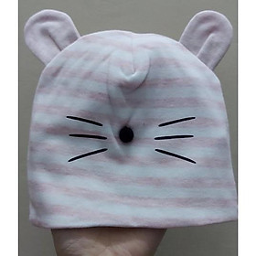 Mũ cotton sơ sinh nhiều mẫu đóng túi zip cho bé 0-1 tuổi