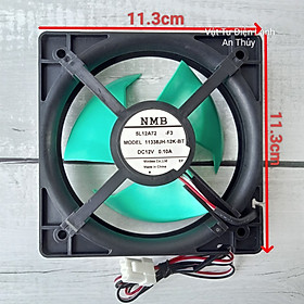 Mua Quạt Tủ Lạnh 3 Dây 12V Kích Thước 11.3cm x 11.3cm Cánh Xanh Hàng Hãng NMB