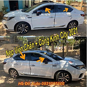 Nẹp Viền Chân Cong Kính Dành Cho City 2021 - innox sáng bóng